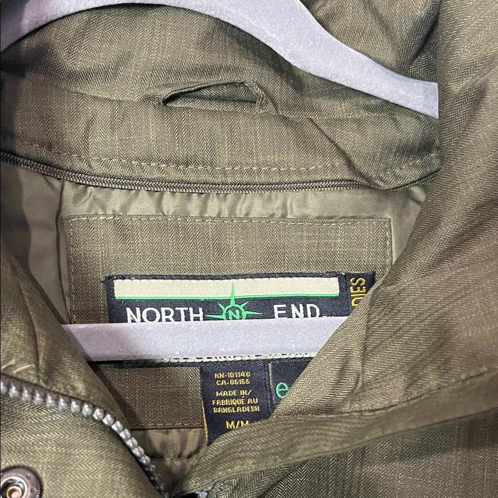 North End Olive Utility Hooded Jacket for Women - Picture 2 of 11